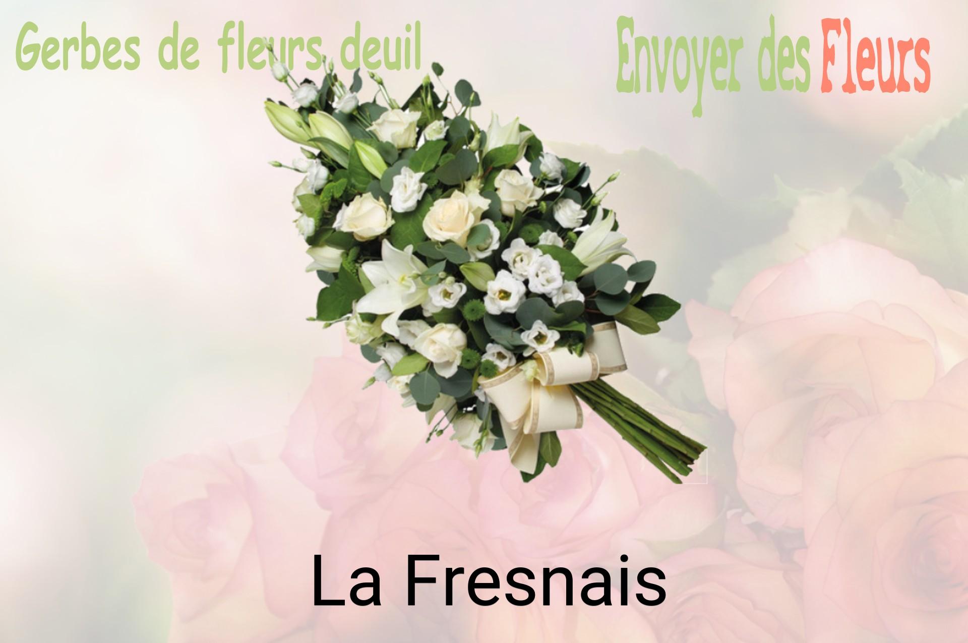 Gerbe de fleurs de deuil livrée à La Fresnais